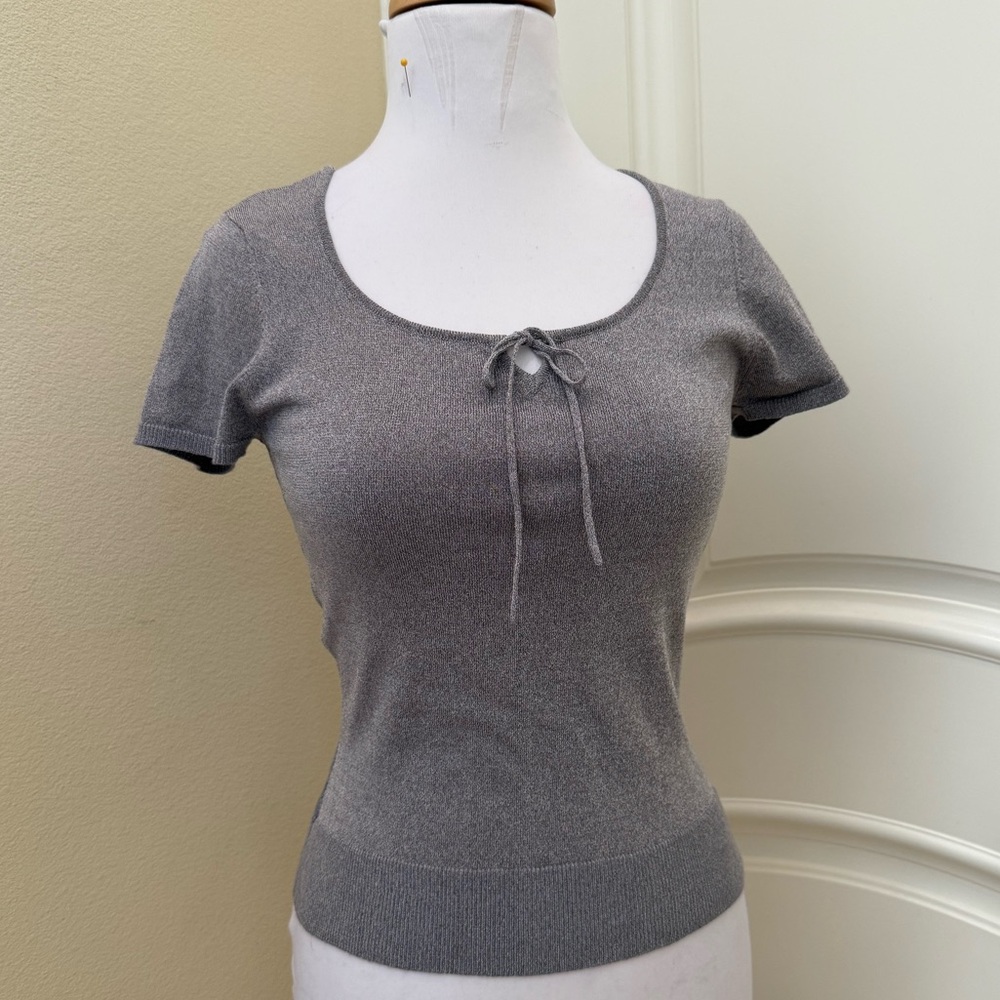 Elegant Gray Women's knit career Top